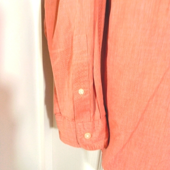 Chaps Orange Button Down Dress Shirt - Picture 5 of 6